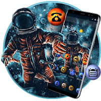 Space Universe Wandering Astronaut Theme