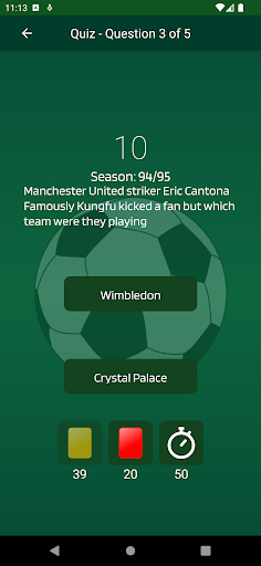English Football Quiz Online Screen 3