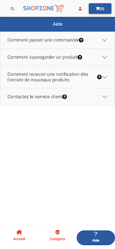 Android application shopzone screenshort