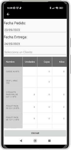 Afisa Pedidos Screen 2