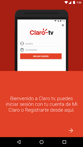 Android application Claro tv República Dominicana screenshort