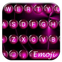 Spheres Pink Emoji Keyboard