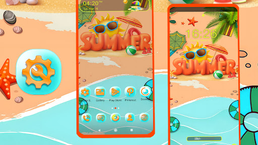 Android application Summer Theme Launcher screenshort
