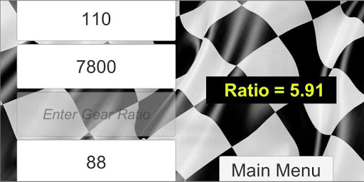 Racing Gear Calculator Screen 2