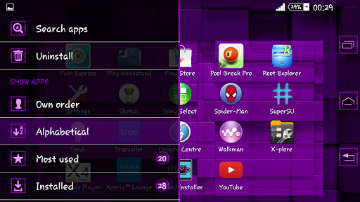 Tiles Purple Xperien Theme