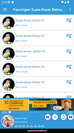 Pancingan Suara Kenari Betina Screen 3