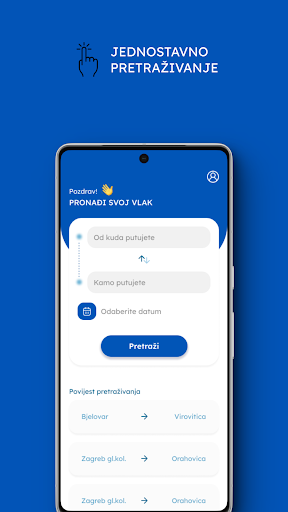 Android application Raspored vlakova Hrvatske screenshort