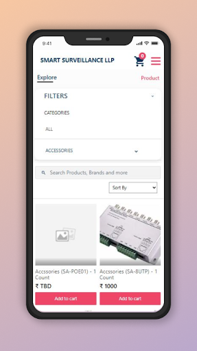 Android application Smart Surveillance screenshort