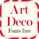Art Deco Fonts Style Free icon