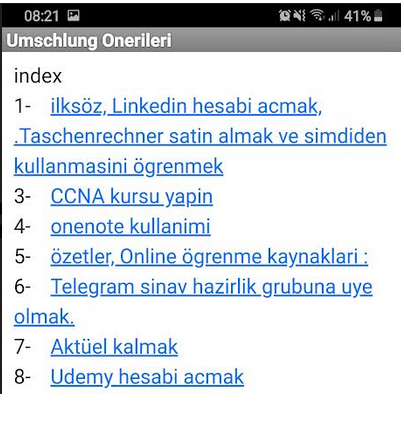 Umschulung Önerileri Screen 2