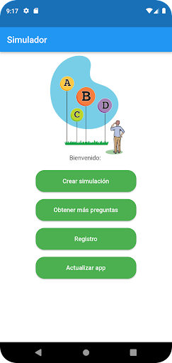 Android application Simulador de Examen screenshort