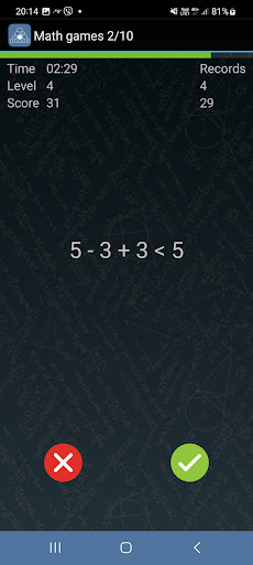 Math workout - Brain training Screen 2