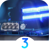 LED Police Lights simulator with emergency sirens icon