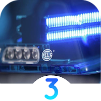 LED Police Lights simulator with emergency sirens