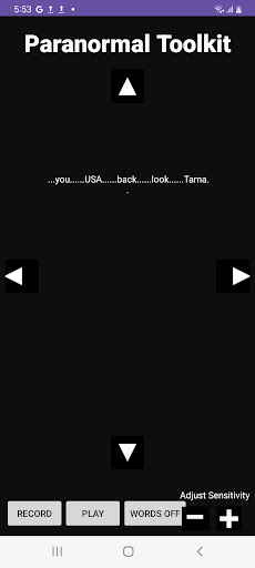 Paranormal Toolkit Screen 2