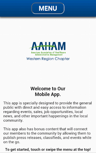 Android application AAHAM Western Region screenshort