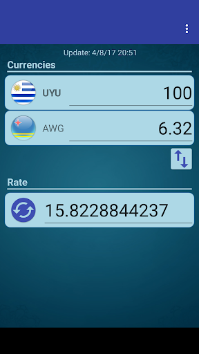 Android application UYU Peso x Aruban Florin screenshort