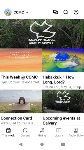 Android application Calvary Chapel Martin County screenshort