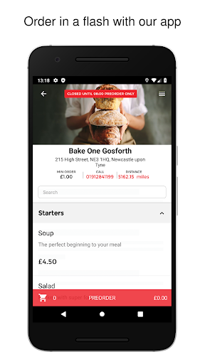 Android application Bake One Gosforth screenshort