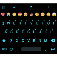 Flat BlackBlue Emoji Keyboard
