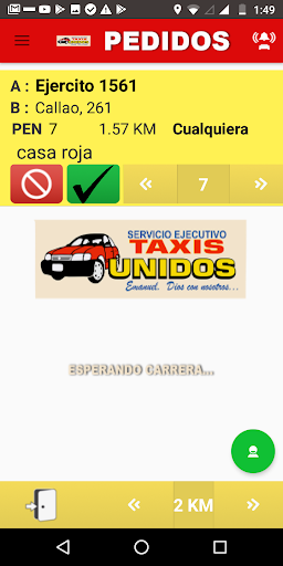 Android application Taxis Unidos Conductor screenshort