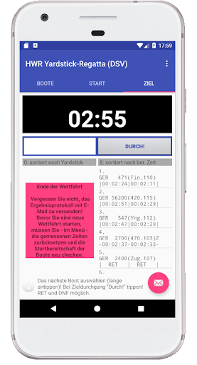 HWR Yardstick-Regatta DSV