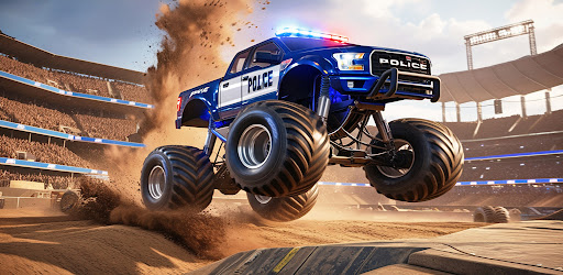 Us Police 4x4 Monster Truck 3d