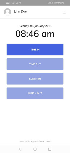 TimeVue Screen 2