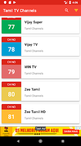 Tamil TV Channels Izinhlelo zokusebenza ku Google Play