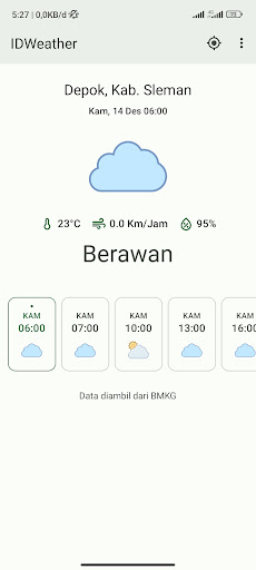 Android application IDWeather - Cuaca Indonesia screenshort