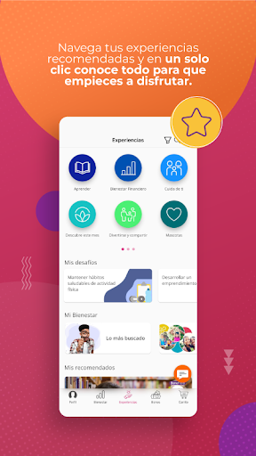 Android application Bienestar a la Carta screenshort