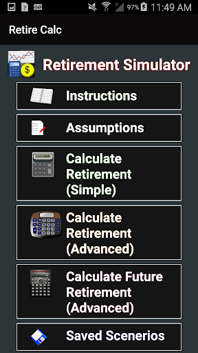 Retirement Calculator Simulato Screen 3