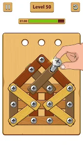Wood Nuts Bolts - Wood Puzzle