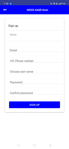 MOCK SeQR Scan Screen 3