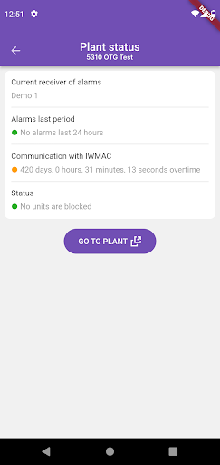 IWMAC Alarms Screen 2