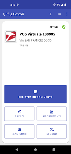 Android application QRfvg Gestori screenshort
