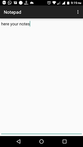Android application Notepad screenshort