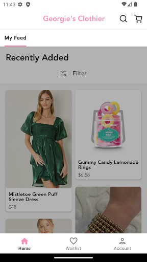 Android application Georgie's Clothier screenshort