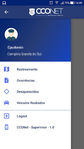 Android application CCOnet - Supervisor screenshort