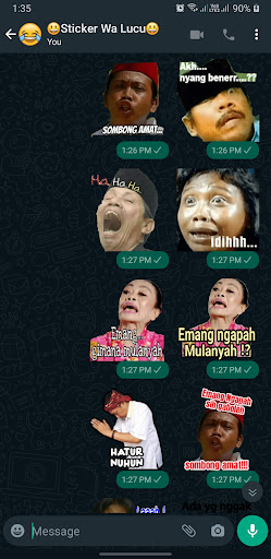 Android application Stiker WA Lucu Ambyar screenshort