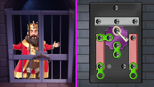 Android application Save the King Nuts Bolts Game screenshort