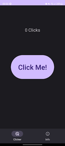 Android application Button Clicker screenshort