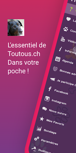 Android application Toutous.ch screenshort