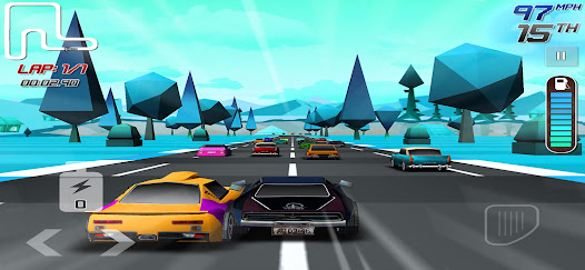 Retro Race Racer Cop Chase Fun screenshots apk mod 4