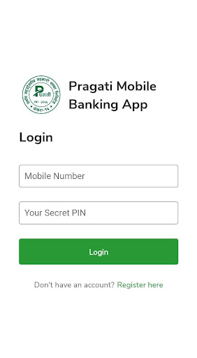 Pragati Mobile Banking App Screen 3