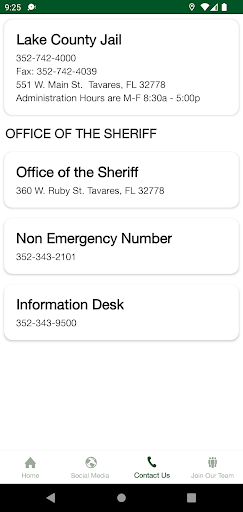 Lake County FL Sheriff Office Screen 2