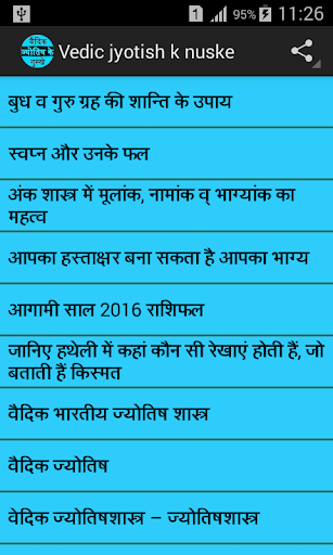 Android application Vedic jyotish k nuske screenshort