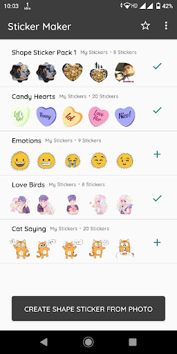 Android application Sticky Shapes: Sticker Maker screenshort