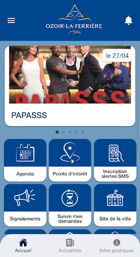Android application OZOIR MA VILLE screenshort