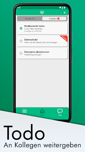 Android application Pflege. screenshort